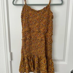 Aeropostale Sleeve Less Smocked Floral Dress